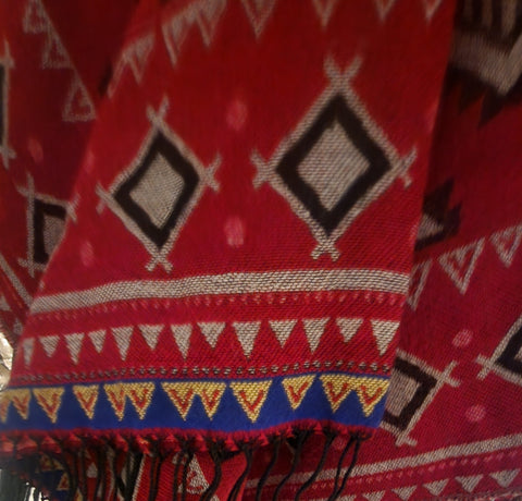 SOLD‼️Southwest "IT" Poncho - Red