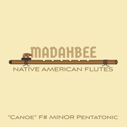 Little Canoe Cedar Walnut F# Minor pentatonic scale an Allan Madahbee Native American Flute - BThunder 