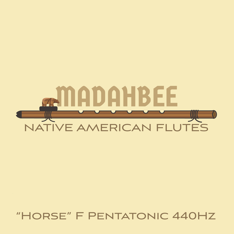Carved Horse F Pentatonic 440Hz an Allan Madahbee Native American Flute - BThunder 
