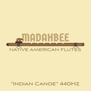 Unique Indian Canoe 440 Hz D minor made From California Redwood an Allan Madahbee Native American Flute - BThunder 