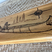 Unique Indian Canoe 440 Hz D minor made From California Redwood an Allan Madahbee Native American Flute - BThunder 