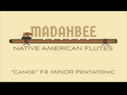 Little Canoe Cedar Walnut F# Minor pentatonic scale an Allan Madahbee Native American Flute