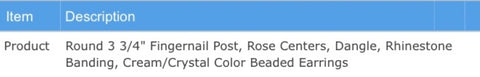 3" 3/4 White Rose Earrings - BThunder 